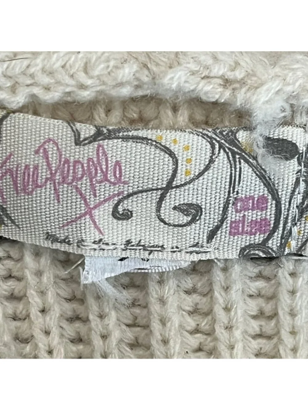 FREE PEOPLE University Stripe Sweater Scarf in Cream and Black One Size